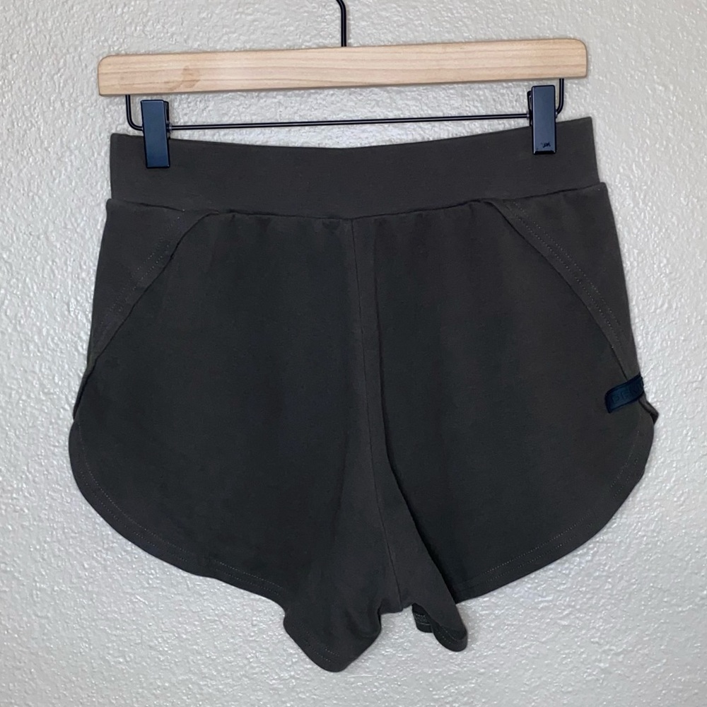 Alphalete Identity Cozy Shorts Size Small Grey Green Women’s